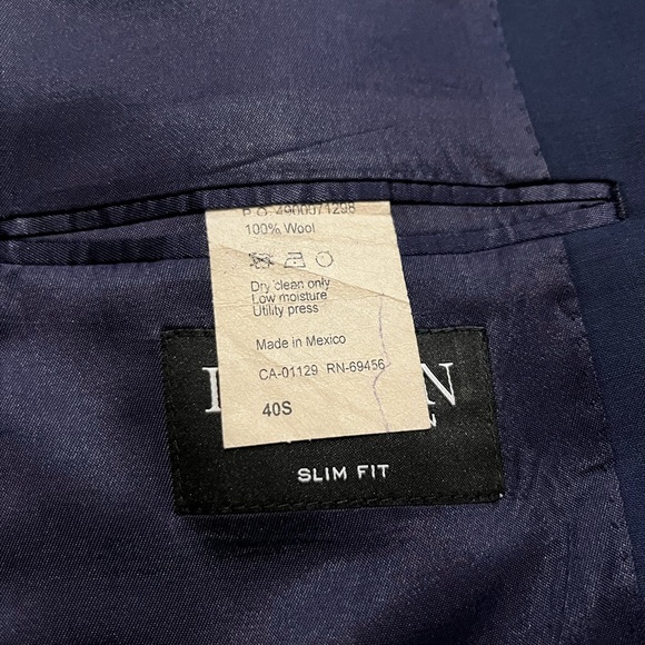 Ralph Lauren Slim Fit Navy Blue Suit Jacket (40S) - Picture 4 of 4